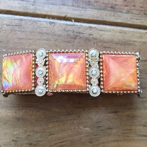 Peach and Gold Bracelet